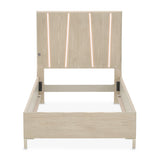 Lotus Bay Sand Twin Panel Bed with LED Lights - Ornate Home
