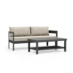 Lotus Black/Light Brown 5 Piece Patio Set - Ornate Home