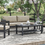 Lotus Black/Light Brown Patio Set - Ornate Home