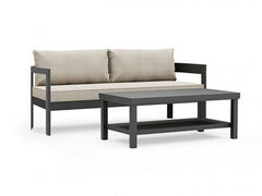 Lotus Black/Light Brown Patio Set - Ornate Home