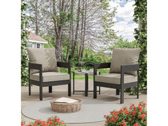 Lotus Black/Light Brown Table Set - Ornate Home
