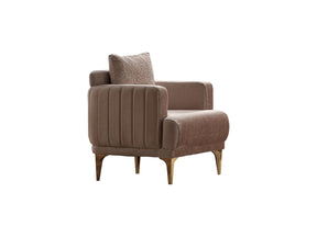 Lotus Cream 3-pieces (Sofa & Loveseat & Chair) Living Room Set - Ornate Home
