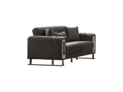 Lotus Grey Convertible Loveseat - Ornate Home