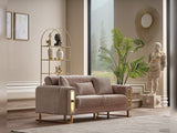 Lotus Cream Convertible Loveseat