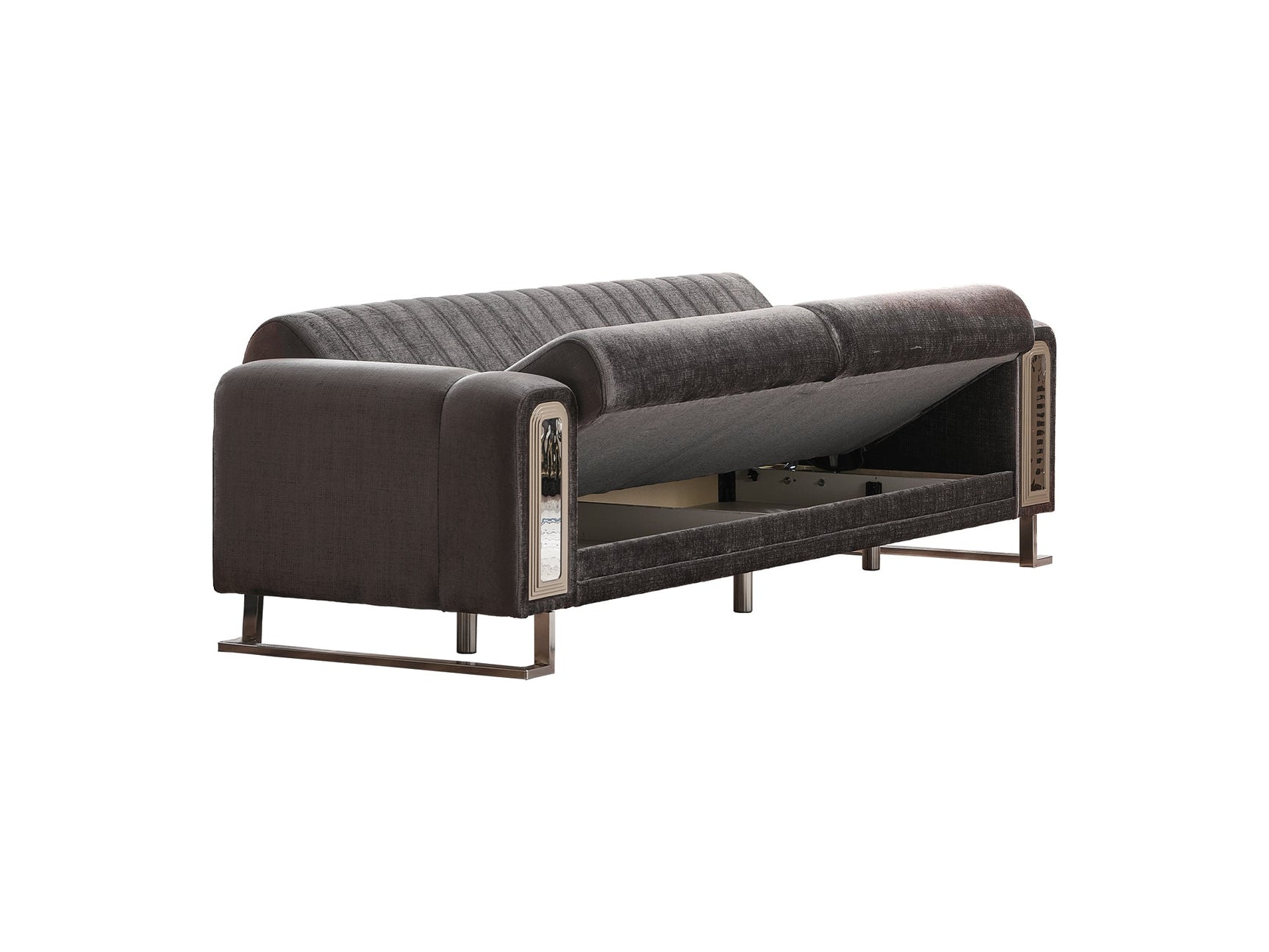 Lotus Grey 3-pieces (Sofa & Loveseat & Chair) Living Room Set