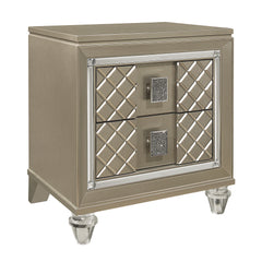 Loudon Champagne/Bronze 5-Piece Twin Bedroom Set - Ornate Home