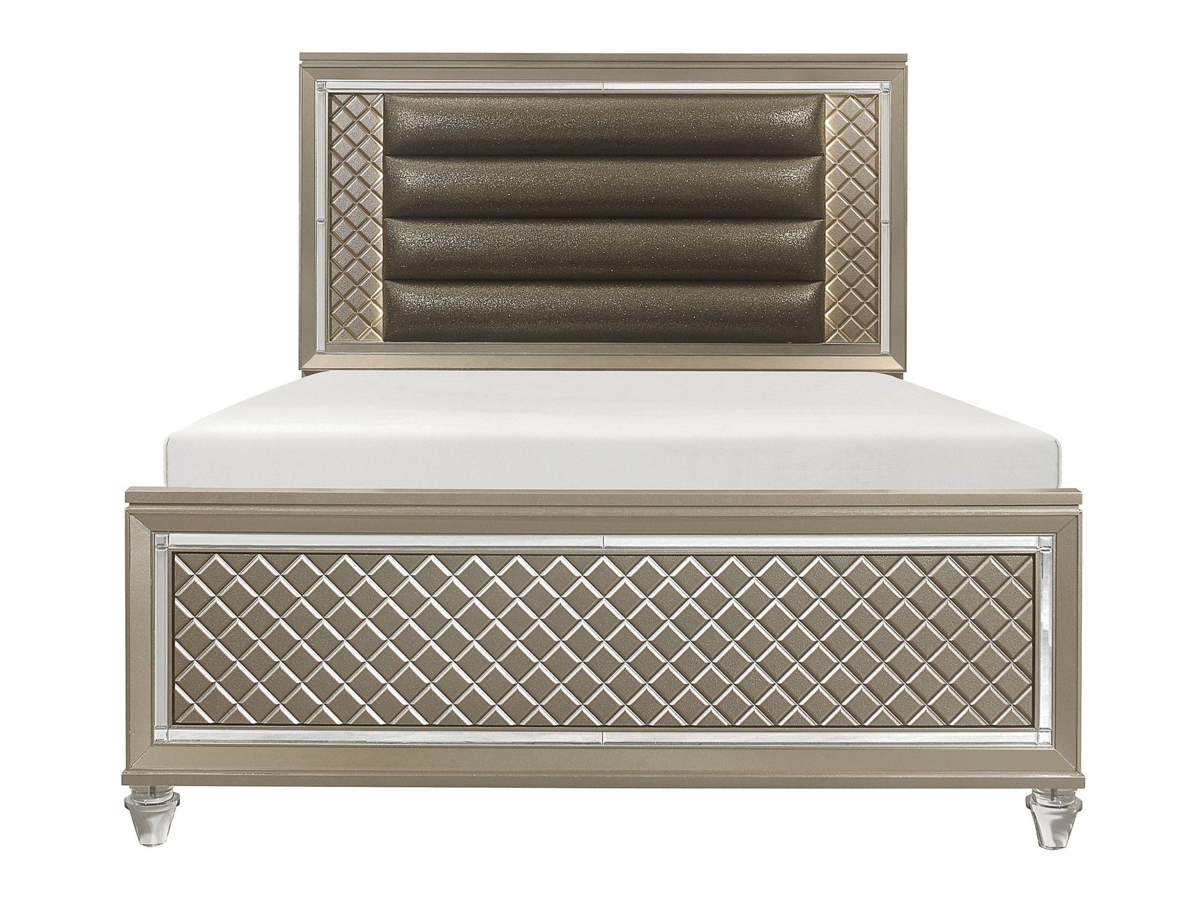 Loudon Champagne Full Platform Bed - Ornate Home