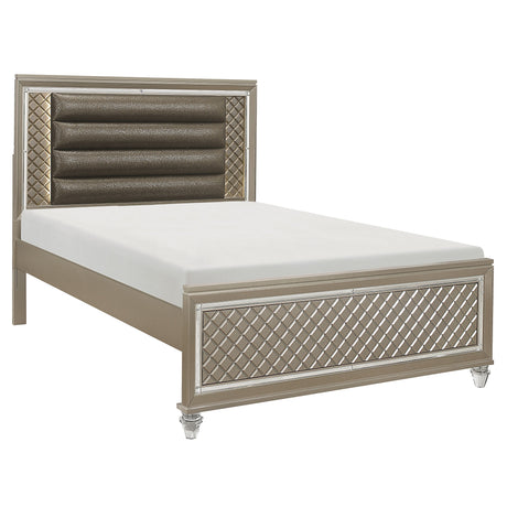 Loudon Champagne Full Platform Bed - Ornate Home