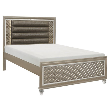 Loudon Champagne Full Platform Bed - Ornate Home
