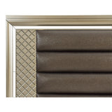 Loudon Champagne Queen Platform Bed With Led Lighting And Storage Footboard - Ornate Home