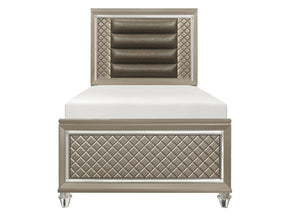 Loudon Champagne Twin Platform Bed - Ornate Home