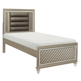 Loudon Champagne Twin Platform Bed - Ornate Home