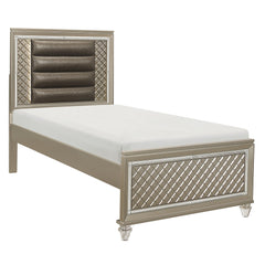 Loudon Champagne Twin Platform Bed - Ornate Home
