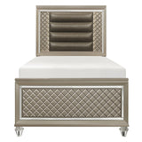 Loudon Champagne Twin Platform Bed - Ornate Home