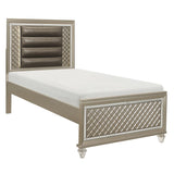 Loudon Champagne Twin Platform Bed - Ornate Home