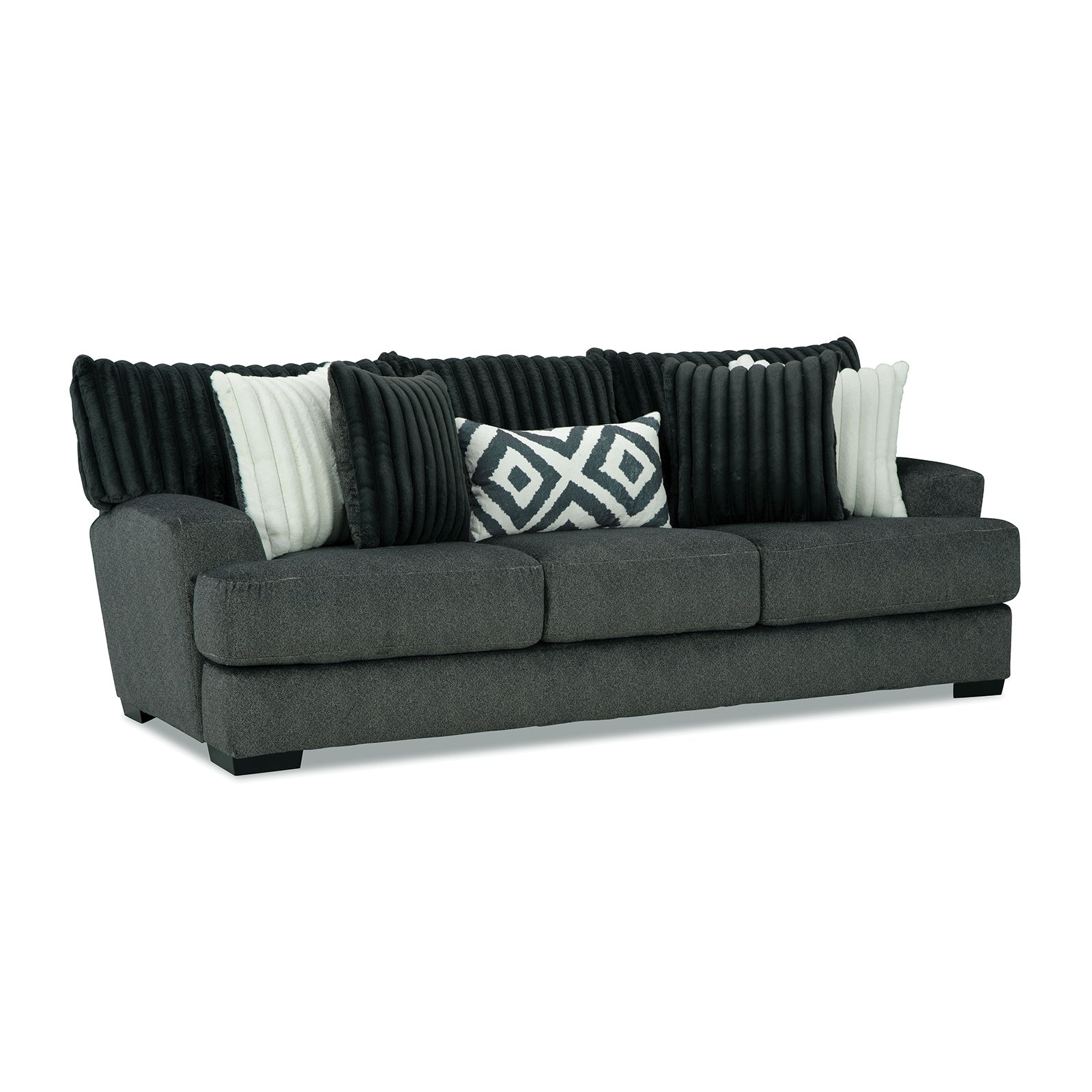 Loughlin Gun Metal Sofa & Loveseat - Ornate Home