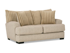 Loughlin Light Brown Loveseat - Ornate Home