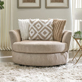 Loughlin Light Brown Swivel Chair - Ornate Home