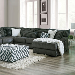 Loughton Gun Metal Sectional - Ornate Home