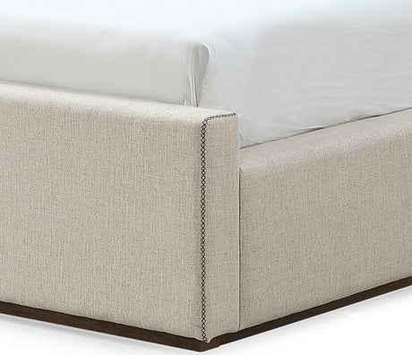 Louis Natural California King Upholstered Platform Bed - Ornate Home