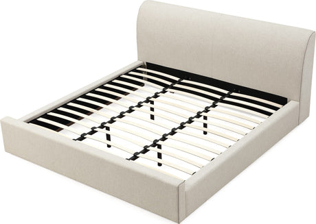 Louis Natural California King Upholstered Platform Bed - Ornate Home