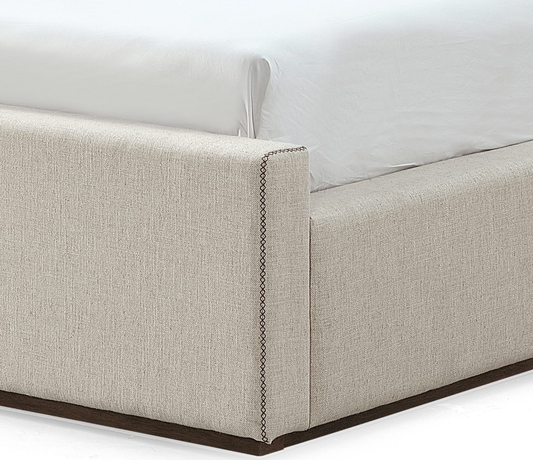 Louis Natural Full Upholstered Platform Bed - Ornate Home