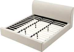 Louis Natural King Upholstered Platform Bed - Ornate Home