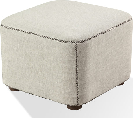 Louis Natural Upholstered Ottoman - Ornate Home