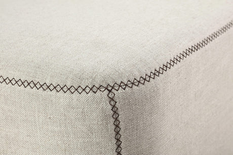 Louis Natural Upholstered Ottoman - Ornate Home