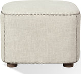 Louis Natural Upholstered Ottoman - Ornate Home