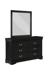 Louis Philip Black Sleigh Bedroom Set - Ornate Home