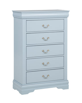 Louis Philip Blue Youth Sleigh Bedroom Set - Ornate Home