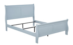 Louis Philip Blue Twin Sleigh Bed - Ornate Home