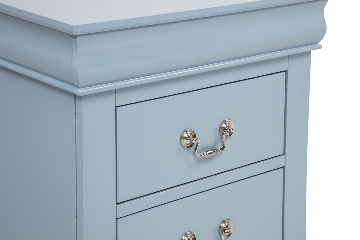 Louis Philip Blue Youth Sleigh Bedroom Set - Ornate Home