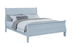 Louis Philip Blue King Sleigh Bed - Ornate Home