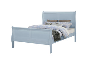 Louis Philip Blue Full Sleigh Bed - Ornate Home