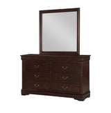Louis Philip Cherry Sleigh Bedroom Set - Ornate Home