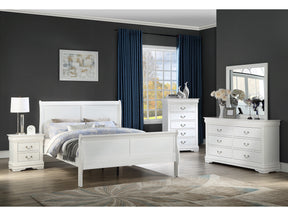 Louis Philip White Youth Sleigh Bedroom Set - Ornate Home