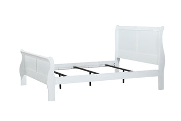 Louis Philip White Sleigh Bedroom Set - Ornate Home