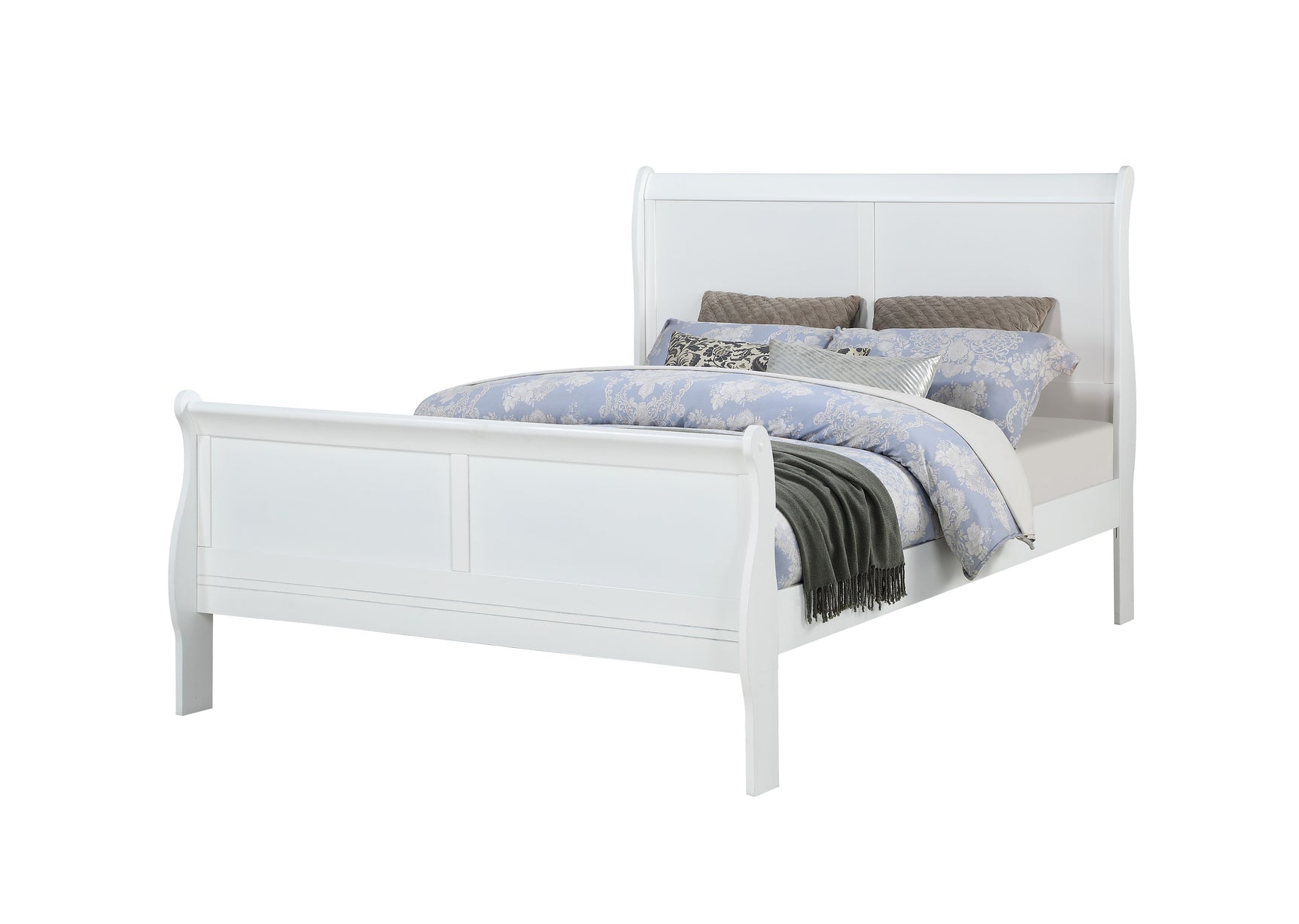 Louis Philip White Youth Sleigh Bedroom Set - Ornate Home