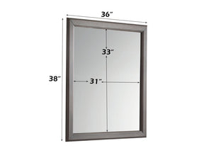 Louis Philippe Antique Gray Mirror - Ornate Home