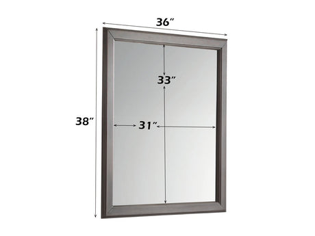 Louis Philippe Antique Gray Mirror - Ornate Home