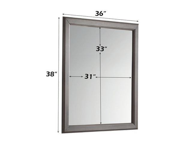 Louis Philippe Antique Gray Mirror - Ornate Home