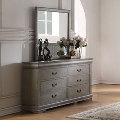 Louis Philippe Antique Gray Mirror - Ornate Home