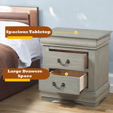 Louis Philippe Antique Gray Nightstand - Ornate Home