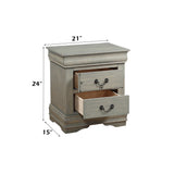 Louis Philippe Antique Gray Nightstand - Ornate Home