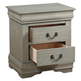 Louis Philippe Antique Gray Nightstand - Ornate Home