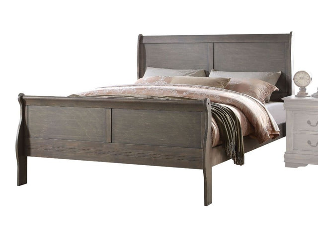 Louis Philippe Antique Gray Twin Bed - Ornate Home
