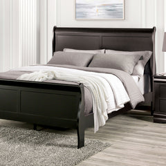 Louis Philippe Black 5 Pc. Queen Bedroom Set w/ Chest - Ornate Home