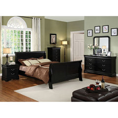 Louis Philippe Black Cal.King Bed - Ornate Home